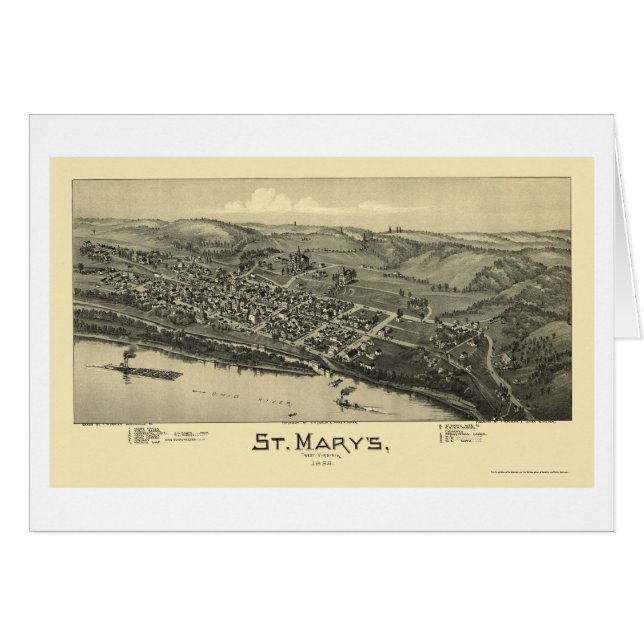 Heiliger Maria, WV panoramischer Karte - 1895 (Vorderseite (Horizontal))