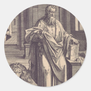 Heiliger Markus der Evangelist Apostolische Tinten Runder Aufkleber