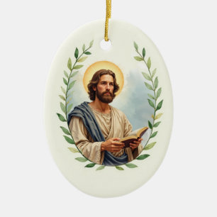 Heiliger Matthäus Gottes Frieden und Segen Schrift Keramik Ornament