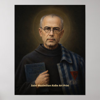 Heiliger Maximilian Kolbe Kunstprint Poster