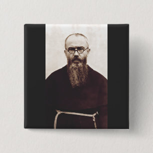 Heiliger Maximilian Kolbe polnischer katholischer Button