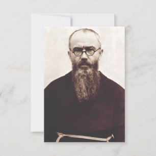 Heiliger Maximilian Kolbe polnischer katholischer  Dankeskarte