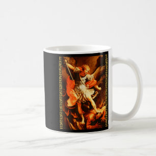 Heiliger Michael besiegt Satan Erzengel Krieger Kaffeetasse