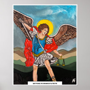 Heiliger Michael der Erzengel Malerei von Alfred F Poster