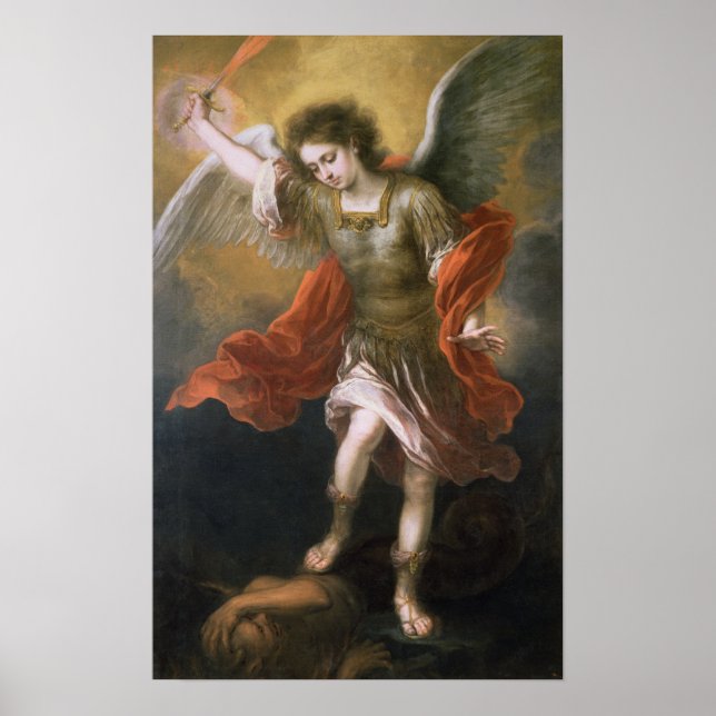 Heiliger Michael verbannt den Teufel in den Abgrun Poster (Vorne)