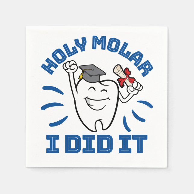Heiliger Molar ich tat es Zahnarzt RDH Abschluss Serviette (Vorderseite)