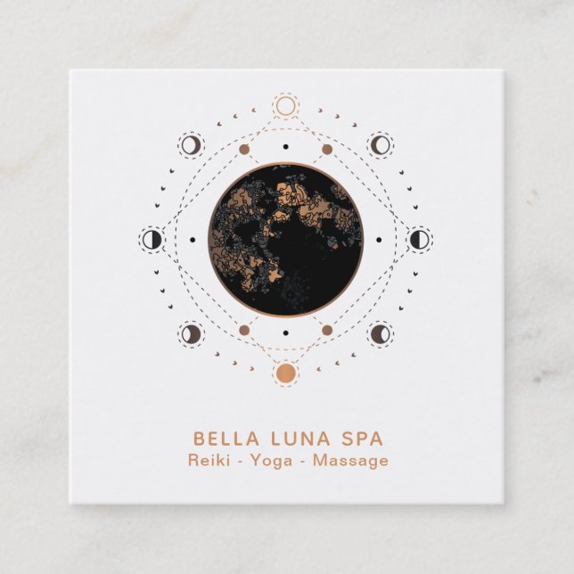 ~* Heiliger Mond Phases Universe Stars Shaman Luna Quadratische Visitenkarte (Vorderseite)