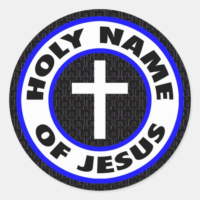 Heiliger Name Jesu Runder Aufkleber (Vorderseite)