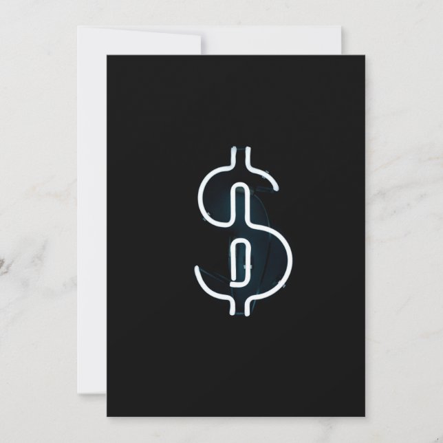 Heiliger NeonDollar Dankeskarte (Vorderseite)