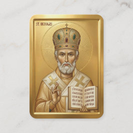 Heiliger Nikolaus Gebetskarte Visitenkarte