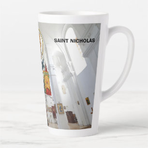Heiliger Nikolaus orthodox serbische Heilige Ikone Milchtasse