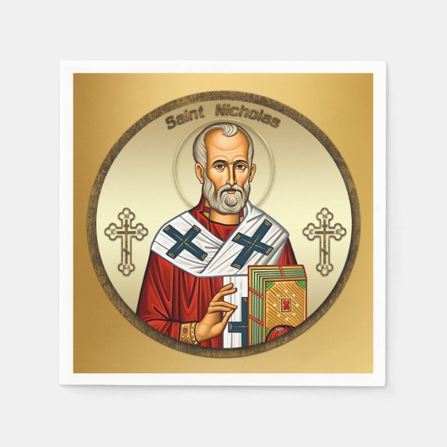 Heiliger Nikolaus Serviette (Vorderseite)