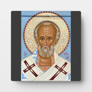 Heiliger Nikolaus von Myra Premium-Orthodoxe Kunst Fotoplatte