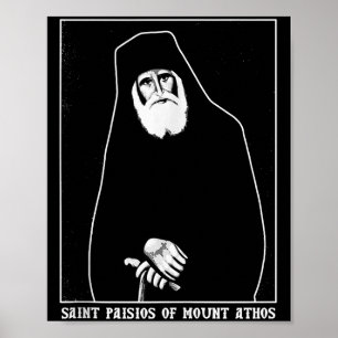 Heiliger Paisios vom Berg Athos Griechisch-Orthodo Poster