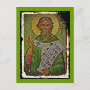 Heiliger Patrick-Symbol auf Grün Postkarte