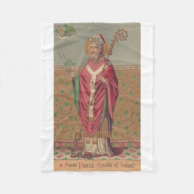 Heiliger Patrick von Irland Heilige keltische Kuns Fleecedecke (Vorderseite)