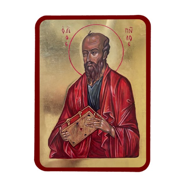Heiliger PAULUS Der Apostel Orthodoxe Ikone Magnet (Vertikal)