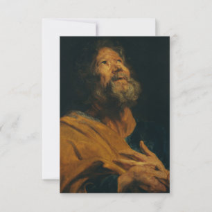 Heiliger Petrus der Apostel von Van Dyck Heiligenb Dankeskarte