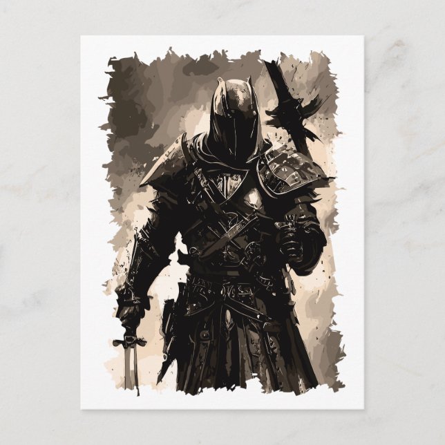 Heiliger Ritterorden Templar Feiertagspostkarte (Vorderseite)