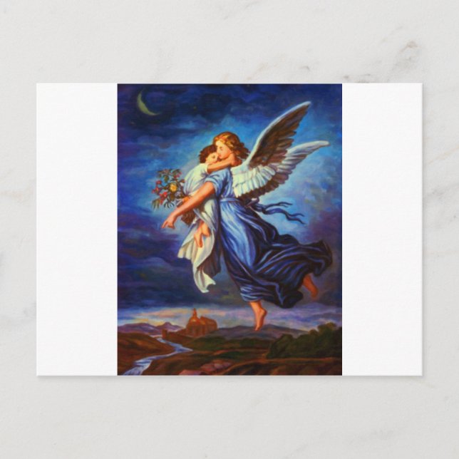 Heiliger Schutzengel - Guardian Angel 7 Öl Postkarte (Vorderseite)