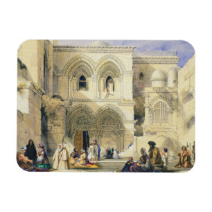 Heiliger Sepulchre, in Jerusalem (Farbelitho) Magnet