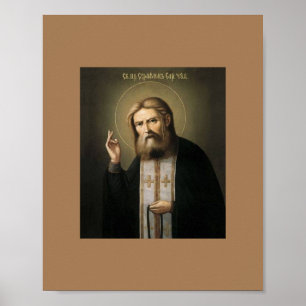 Heiliger Seraphim von Sarov Poster