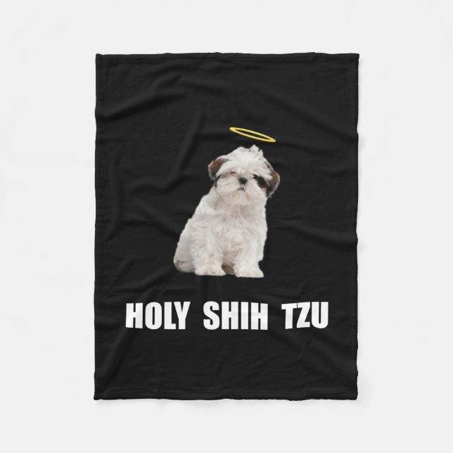 Heiliger Shih Tzu Fleecedecke (Vorderseite)