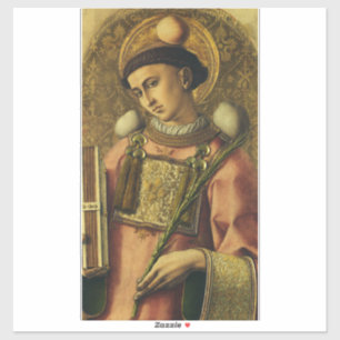 Heiliger Stephanus der Protomärtyrer Feine Kunst I Aufkleber