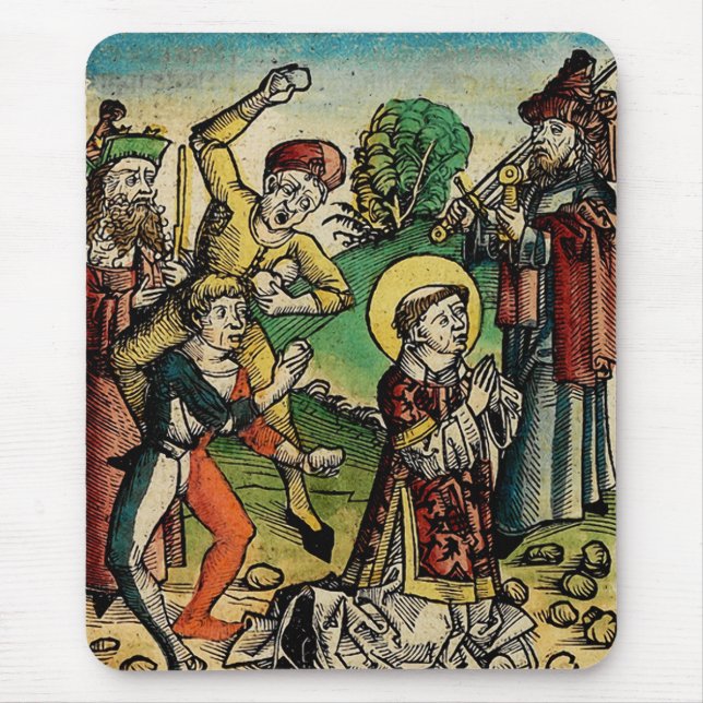 Heiliger Stephanus der Protomärtyrer Feine Kunst I Mousepad (Vorne)