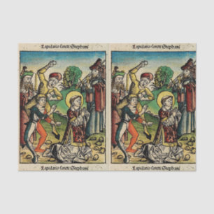 Heiliger Stephanus der Protomärtyrer Feine Kunst-I Seidenpapier