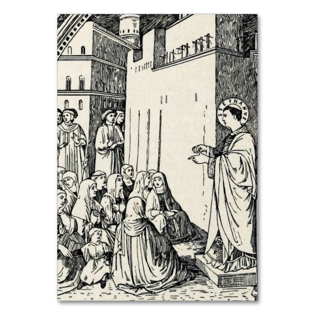 Heiliger Stephanus der Protomärtyrer Feine Kunst I Tischnummer (Vorderseite)