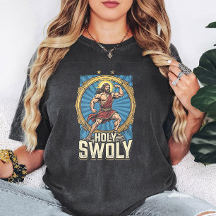 Heiliger Swoly Jesus Lustiger Fitness Christ T-Shirt