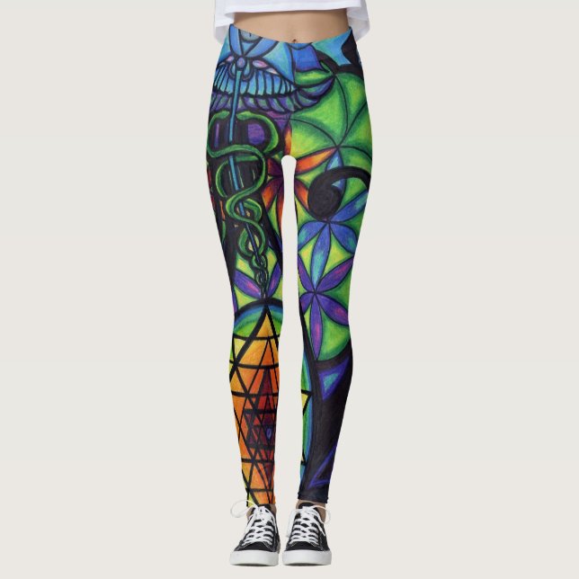 Heiliger Symbolismus Leggings (Vorderseite)