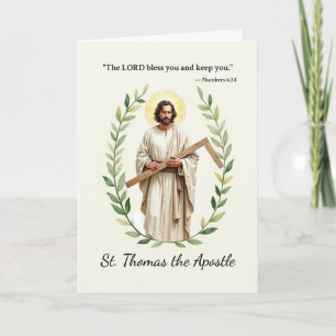 Heiliger Thomas der Apostel Gottes Frieden und Seg Karte