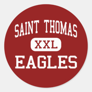 Heiliger Thomas - Eagles - hoch - Houston Texas Runder Aufkleber