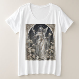 Heiliger Tod Santa Muerte Große Größe T-Shirt