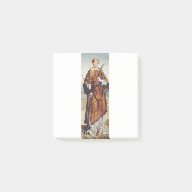 Heiliger Vinzenz von Saragossa Märtyrer Fine Art Post-it Klebezettel (Vorderseite)