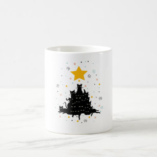 Heiliger Weihnachtsbaum, lustiger KatzenWeihnachts Kaffeetasse