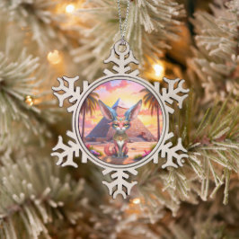 Heiliger Wüstenhüter Schneeflocken Zinn-Ornament