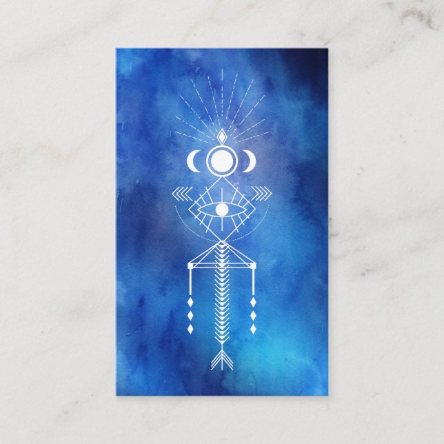 *~* heiliges Aquarell Reiki Stammes- aztekisches Visitenkarte (Vorderseite)