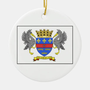 Heiliges Barthelemy Flagge Keramik Ornament