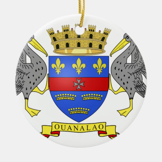 Heiliges Barthelemy Keramik Ornament (Vorne)