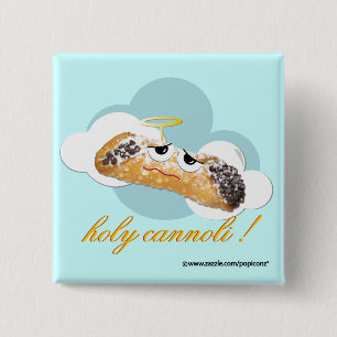 heiliges cannoli! humorvolles Parodie-Button Button