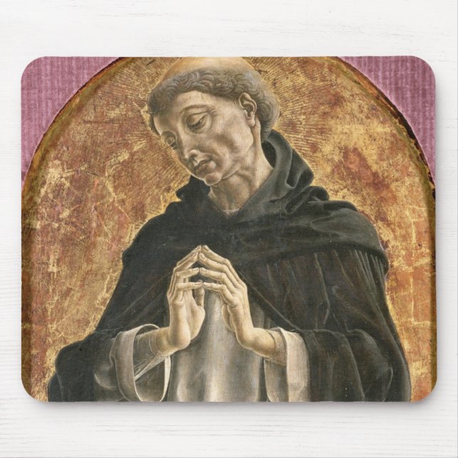 Heiliges Dominic (Tempera auf Platte) Mousepad (Vorne)