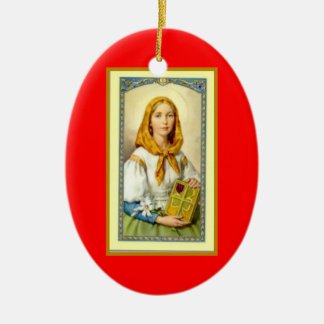 Heiliges Dymphna-Gönner der Geisteskrankheit Keramik Ornament