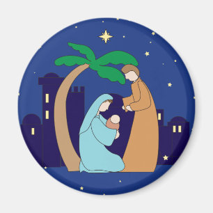 Heiliges Familienativity-Weihnachtschristliches Magnet