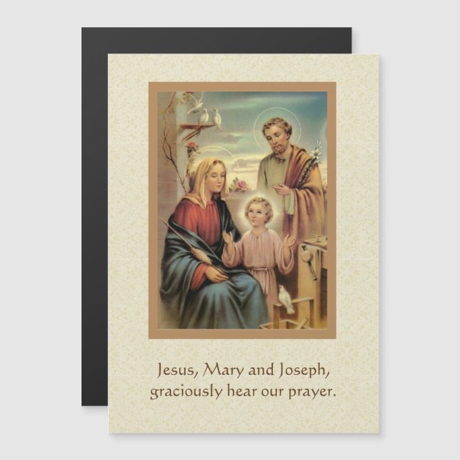 Heiliges Gebets-Magnetkarte Familien-Jesuss Mary Magnetkarte (Vorne/Hinten)