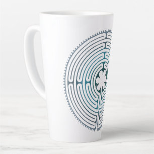 Heiliges Geometrie-Symbol - Chartres-Labyrinth 1 Milchtasse