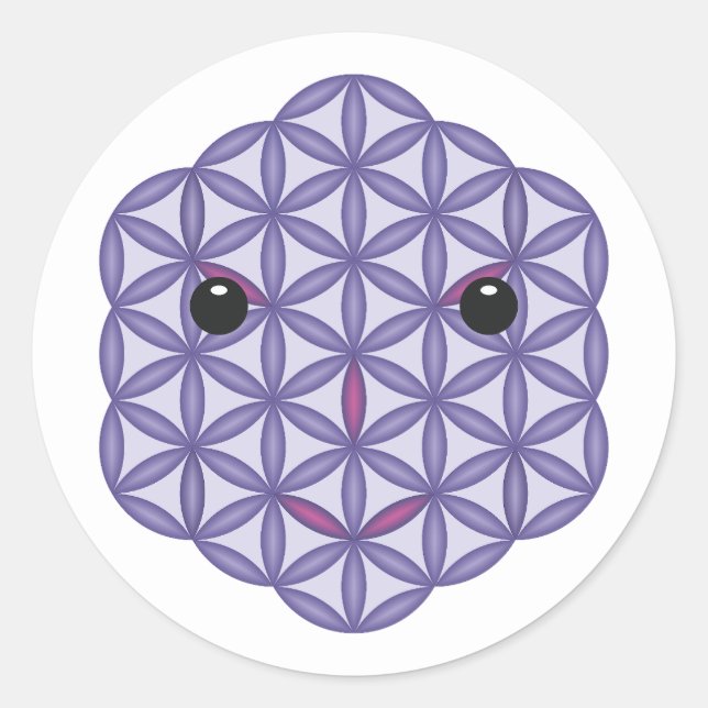 Heiliges Gesicht - Arcturian, 01 Pr. Runder Aufkleber (Vorderseite)