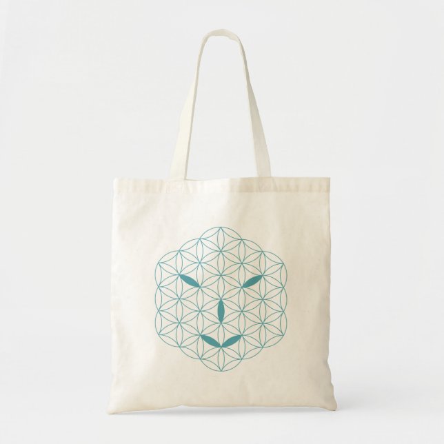 Heiliges Gesicht - Arcturian 02, Sea Green-Tr. Tragetasche (Vorne)